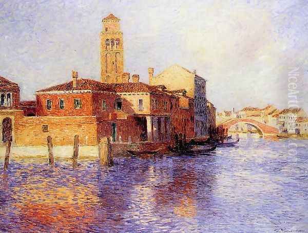 View of Venice Oil Painting by Ferdinand Loyen Du Puigaudeau