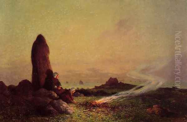 The Standing Stone Oil Painting by Ferdinand Loyen Du Puigaudeau