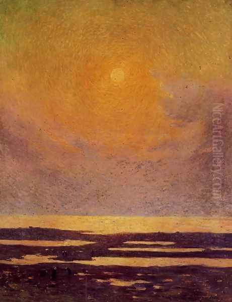 Sunset on the Coast Oil Painting by Ferdinand Loyen Du Puigaudeau