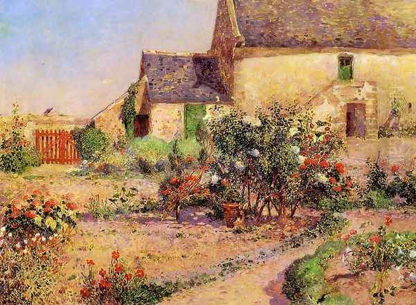 The Garden at Kervaudu Oil Painting by Ferdinand Loyen Du Puigaudeau