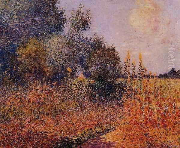 Flower Garden at Kervaudu Oil Painting by Ferdinand Loyen Du Puigaudeau