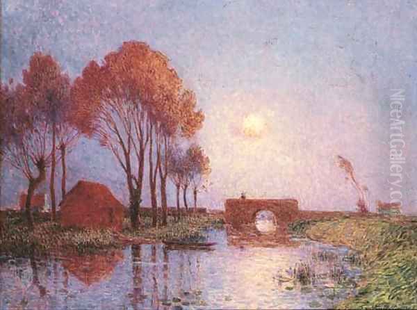 Pont de Pendille Oil Painting by Ferdinand Loyen Du Puigaudeau