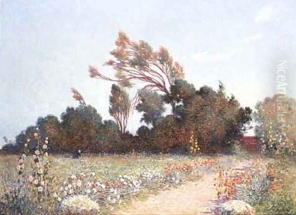 Le chemin du jardin de Kervadu Oil Painting by Ferdinand Loyen Du Puigaudeau