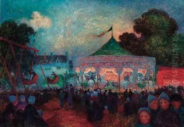 Le manege nocturne 2 Oil Painting by Ferdinand Loyen Du Puigaudeau