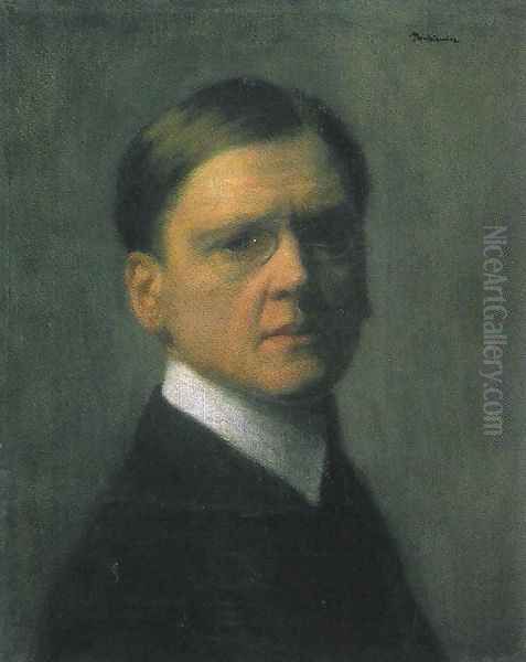 Self-Portrait Oil Painting by Jozef Pankiewicz