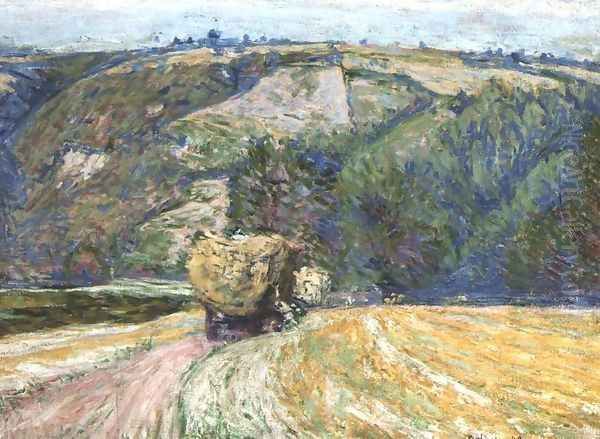 Landscape with a Hay Cart Oil Painting by Jozef Pankiewicz