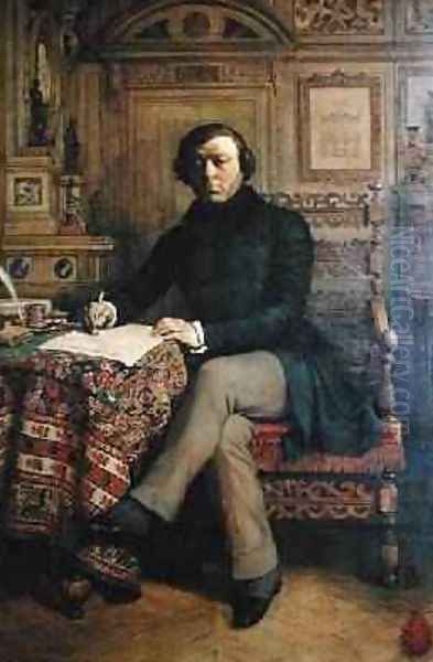 Portrait of Antoine Vivenel 1799-1862 Oil Painting by Dominique Louis Papety