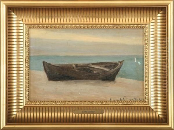 Boat On The Beach Oil Painting by Carl Locher