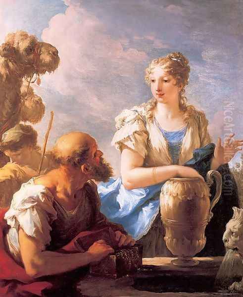 Rebecca at the Well 1708-13 Oil Painting by Giovanni Antonio Pellegrini