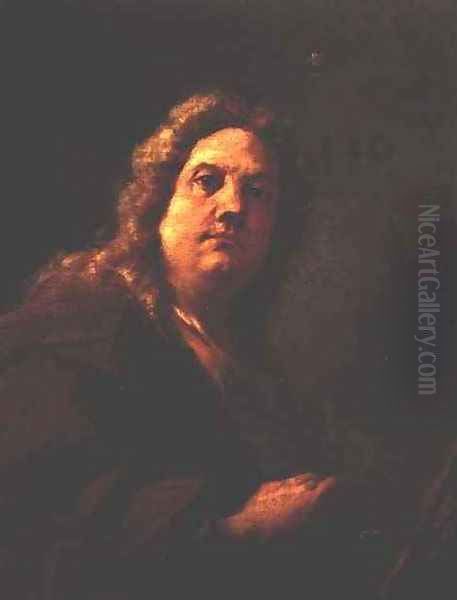 Self Portrait, 1716-17 Oil Painting by Giovanni Antonio Pellegrini