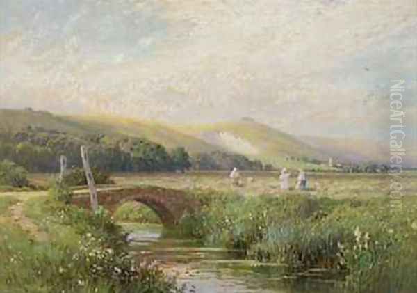 Watermeadows near Amberley Oil Painting by Harry Sutton Palmer