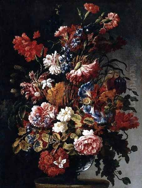 Still-Life of Flowers Oil Painting by Paolo Porpora