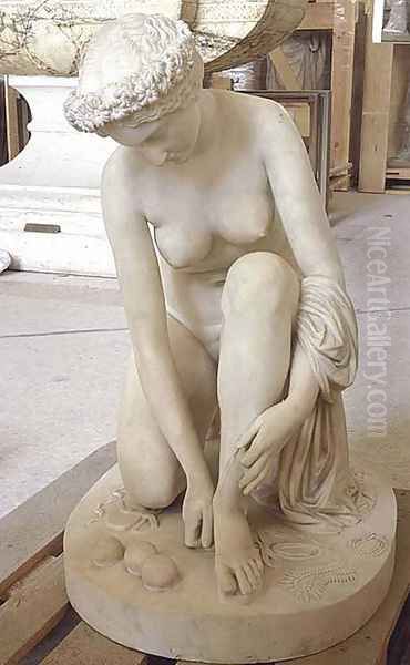 La Toilette d'Atalante (The Toilette of Atalante) Oil Painting by James Pradier