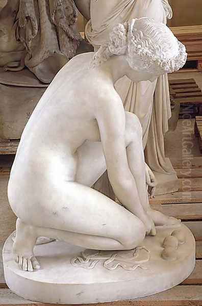 La Toilette d'Atalante [detail #1] (The Toilette of Atalante) Oil Painting by James Pradier