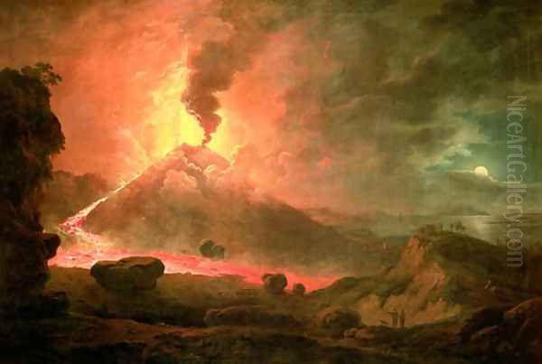 The Eruption of Vesuvius Oil Painting by Abraham Pether