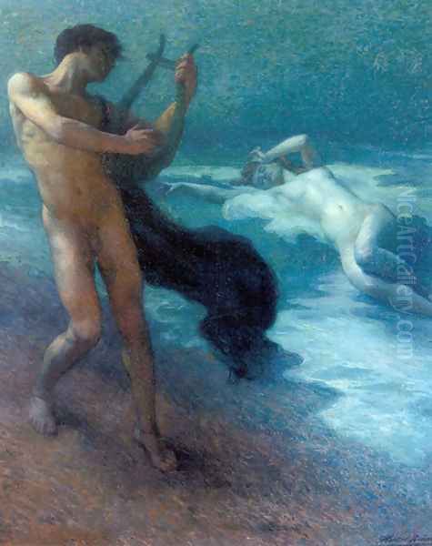 Orpheus and Eurydice Oil Painting by Michael Putz-Richard