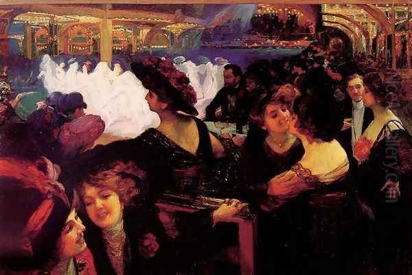 Minuit au bal tabarin, Paris Oil Painting by Michael Putz-Richard