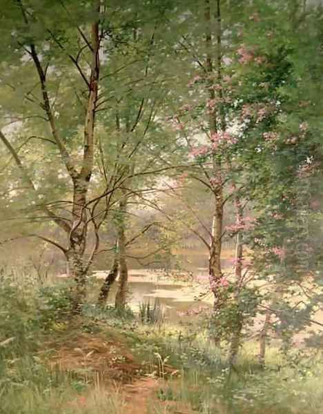 In a Fairy Woodland Oil Painting by Ernest Parton