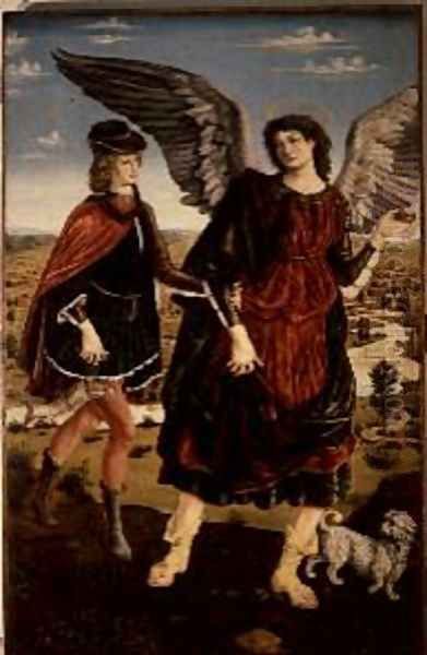 Tobias and the Archangel Raphael Oil Painting by Antonio Pollaiolo