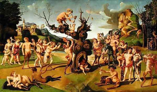 The Discovery of Honey by Bacchus, c.1499 Oil Painting by Cosimo Piero di