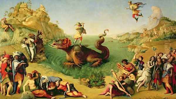 Perseus Rescuing Andromeda Oil Painting by Cosimo Piero di