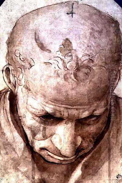 Head of an Elderly Man Oil Painting by Cosimo Piero di