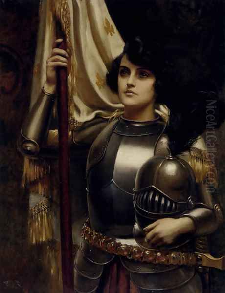 Joan of Arc Oil Painting by Harold Piffard