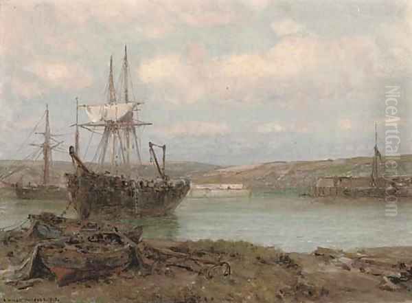 Refitting at Cormack harbour Oil Painting by Arthur Wilde Parsons