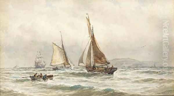 Shipping off the coast Oil Painting by Arthur Wilde Parsons