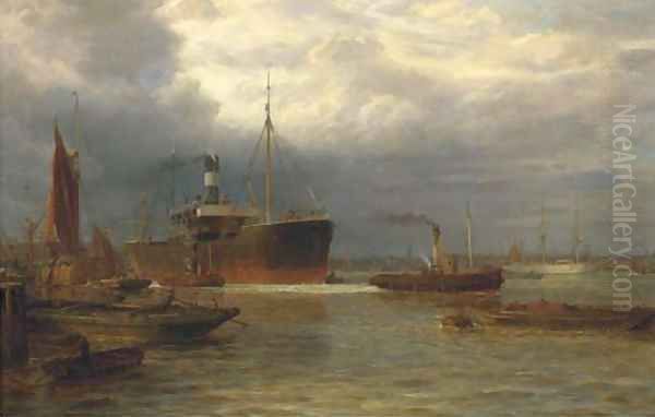 Towing out the tramp Oil Painting by Arthur Wilde Parsons