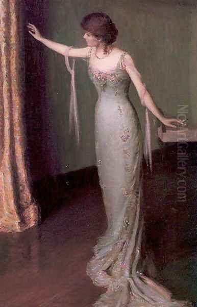 Lady in an Evening Dress (Renee) 1911 Oil Painting by Lilla Calbot Perry