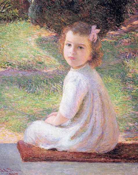 Girl with a Pink Bow 1906 Oil Painting by Lilla Calbot Perry