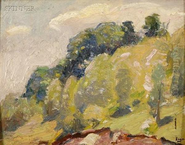 Hillside Landscapes Oil Painting by Robert Henry Logan