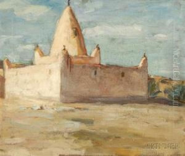 Two Algerian Scenes: Entrance Oil Painting by Robert Henry Logan