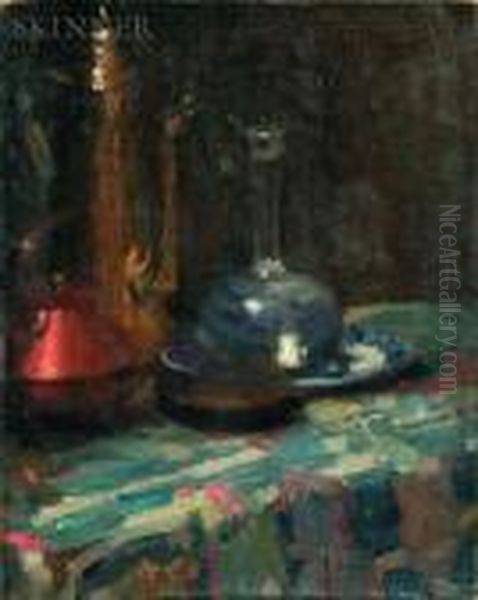 Coffeepot And Kettle Oil Painting by Robert Henry Logan