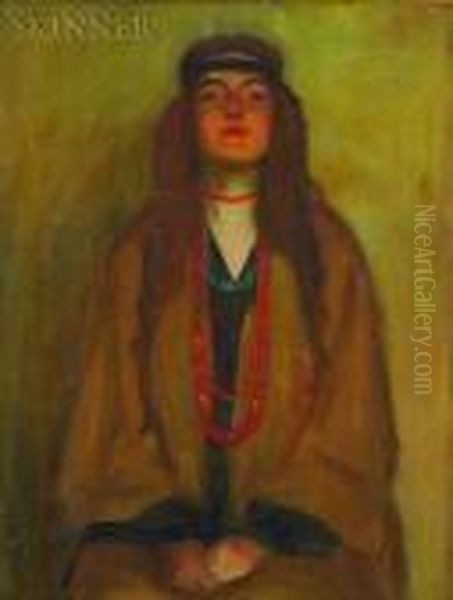 Meditation Oil Painting by Robert Henry Logan