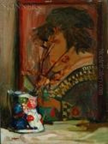 Lot Of Two: Still Life With Toby Jug And Oil Painting by Robert Henry Logan