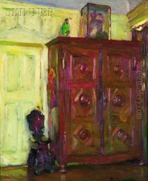 Room Interior With Armoire Oil Painting by Robert Henry Logan