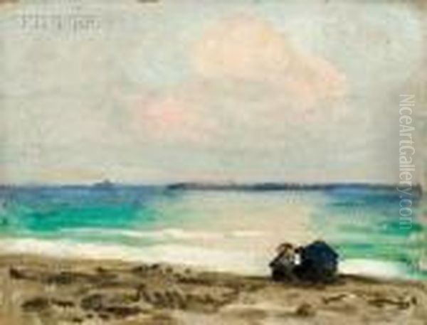 Beach View Oil Painting by Robert Henry Logan