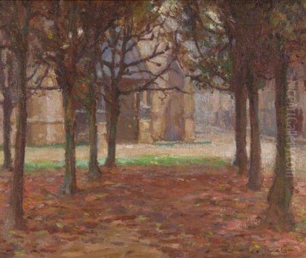 Paris In The Fall Oil Painting by Robert Henry Logan