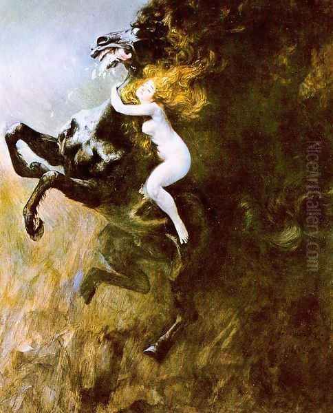 Ecstasy 1894 Oil Painting by Wladyslaw Podkowinski