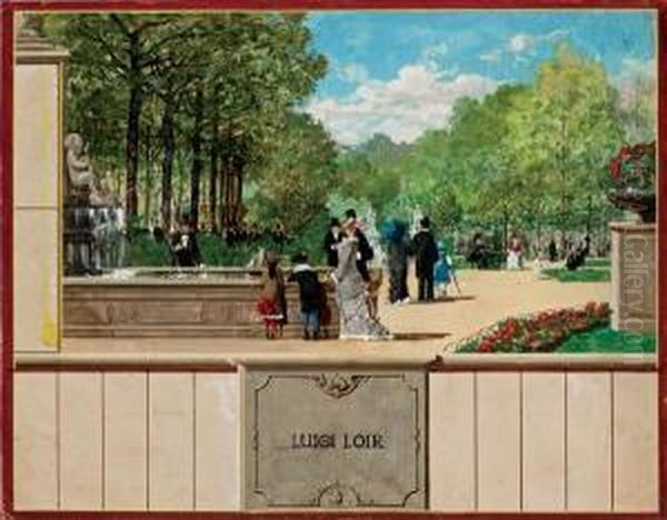 Dans Le Parc Oil Painting by Luigi Loir