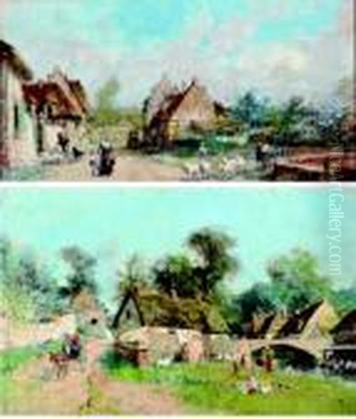 Vues De Campagne Oil Painting by Luigi Loir