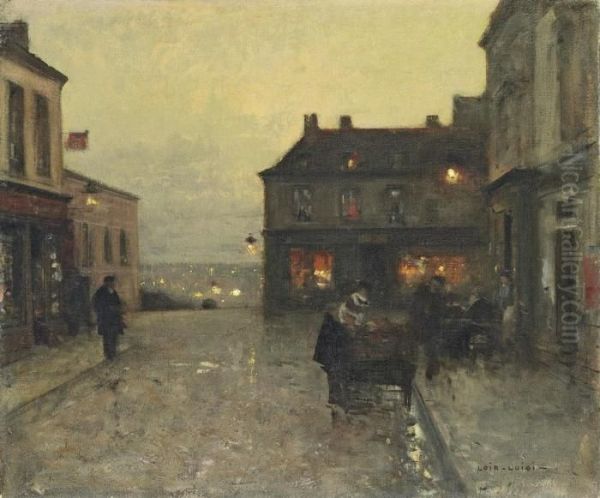 Montmartre Oil Painting by Luigi Loir