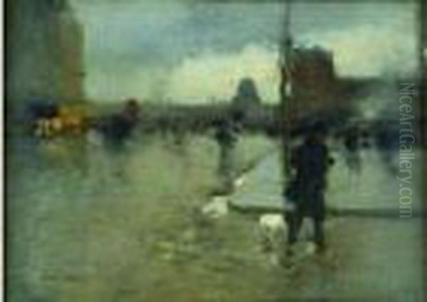  Paris, Temps Pluvieux  Oil Painting by Luigi Loir