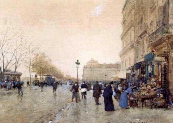 Paris Oil Painting by Luigi Loir