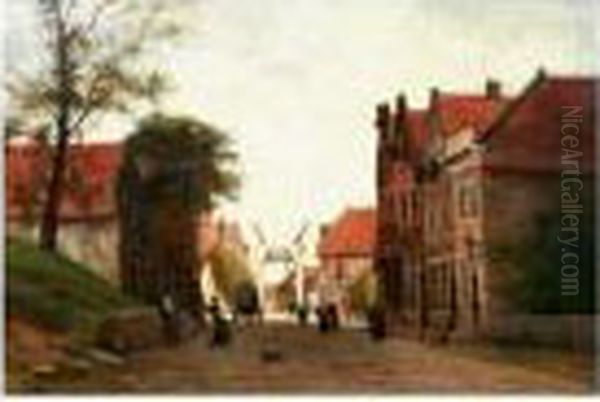 Entree De La Ville De Harlem Oil Painting by Luigi Loir