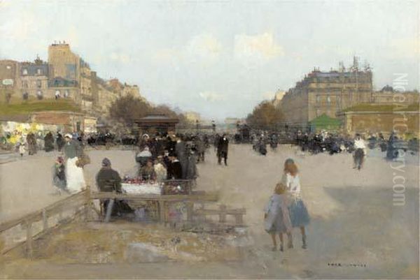 La Porte Des Ternes, Paris Oil Painting by Luigi Loir