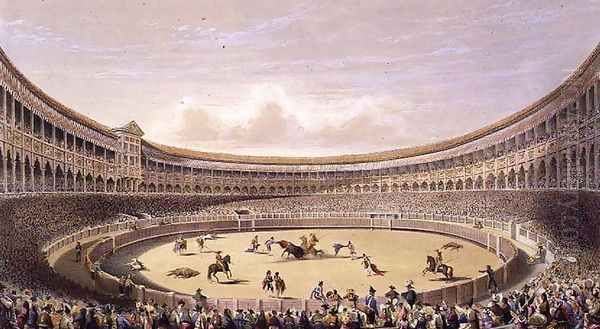 The Plaza de Toros of Madrid, 1865 Oil Painting by William Henry Lake Price