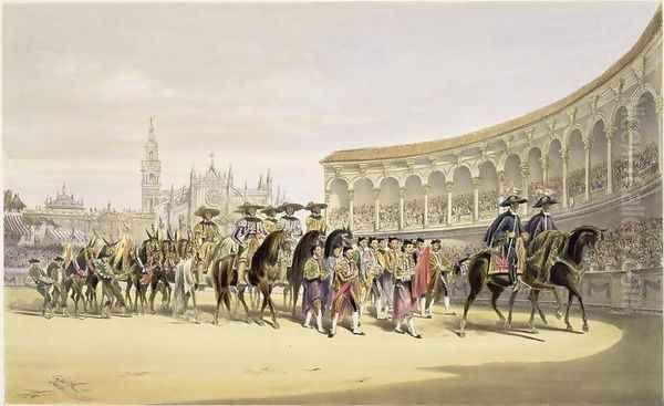 Entry of the Toreros in Procession, 1865 Oil Painting by William Henry Lake Price